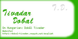 tivadar dobal business card
